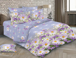 Комплект постельного белья Перкаль Вальс цветов коллекция Ренессанс размер Евро 5979