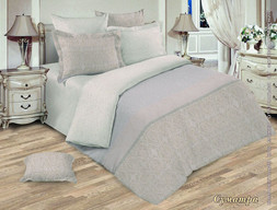 Комплект постельного белья Суматра светлая, вид 2 коллекция Ренессанс 2,0 
 спальный с европростыней 4246