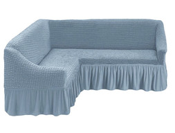 Чехол на угловой диван серый 5151